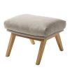 Studio Copenhagen Polsterhocker Hepburn I - Webstoff Milan: Beige - Eiche Dunkel
