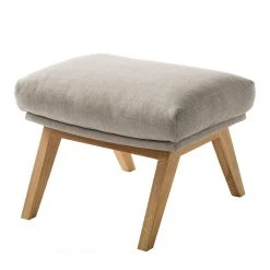Studio Copenhagen Polsterhocker Hepburn I - Webstoff Milan: Beige - Eiche Dunkel