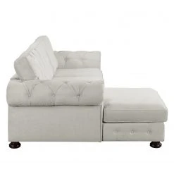 Velvet Studio Ecksofa Marau - Kies - Longchair davorstehend links -Wohnzimmermöbel boutique en ligne 1000115661 200728 11055600003 DETAILS P000000001000115661