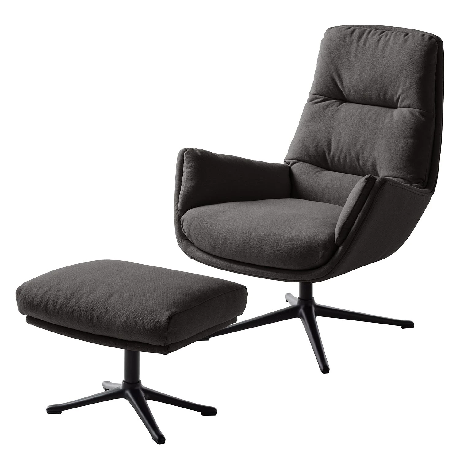 Studio Copenhagen Polsterhocker Garbo III - Webstoff - Webstoff Anda II: Anthrazit - Schwarz 5 Studio Copenhagen Polsterhocker Garbo III - Webstoff - Webstoff Anda II: Anthrazit - Schwarz – Bild 5