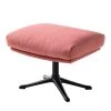 Studio Copenhagen Polsterhocker Garbo III - Webstoff - Webstoff Osta: Koralle - Schwarz
