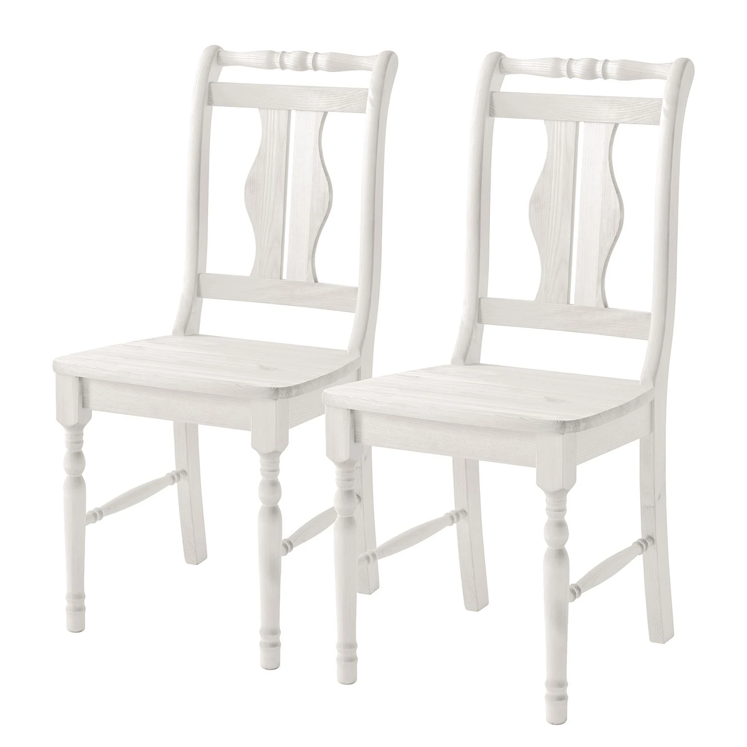 Maison Belfort Esszimmerstuhl Narva (2er Set) - Kiefer Weiß 1 Maison Belfort Esszimmerstuhl Narva (2er Set) - Kiefer Weiß