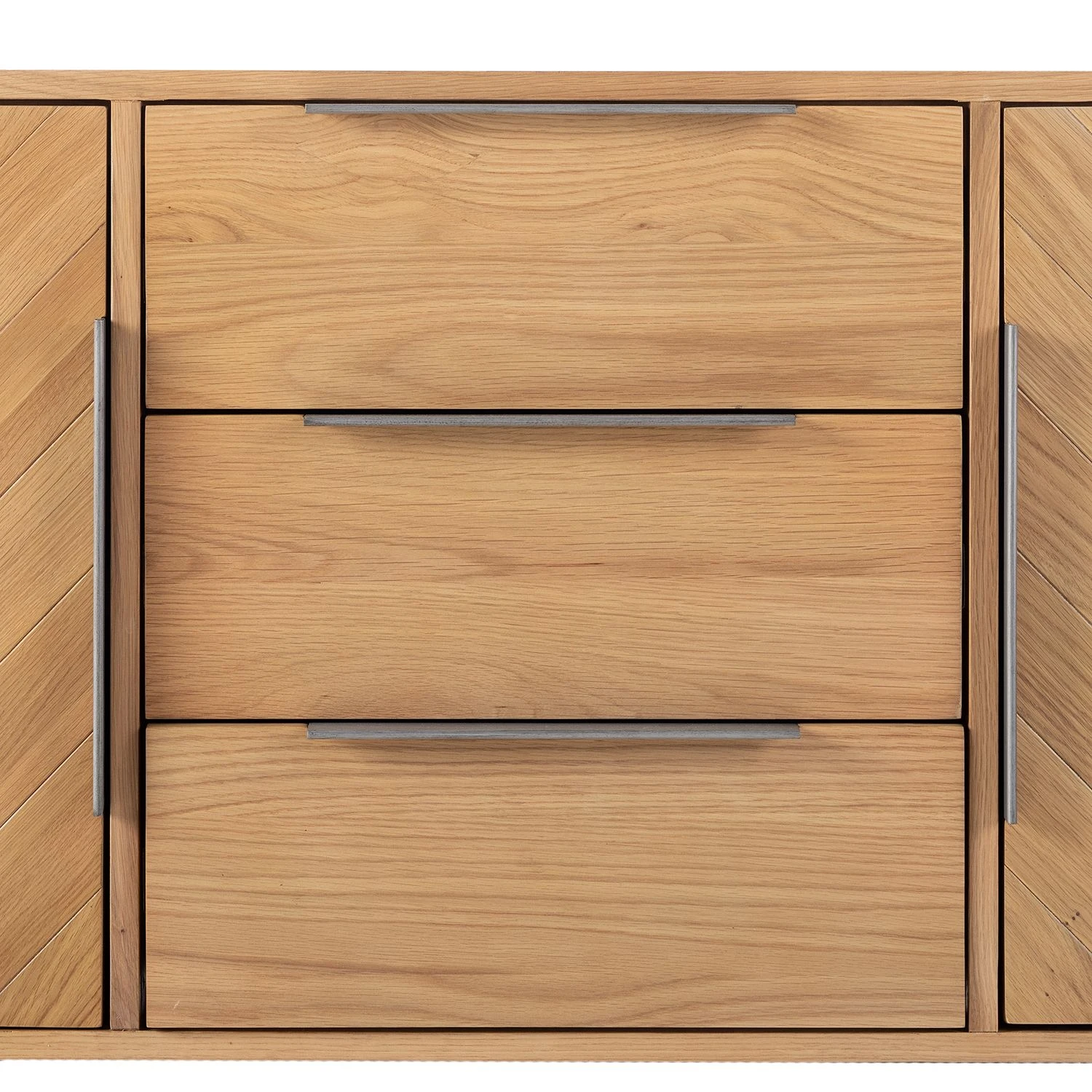 Ars manufacti Sideboard Dharai - Echtholzfurnier / Metall - Eiche / Silber 7 Ars manufacti Sideboard Dharai - Echtholzfurnier / Metall - Eiche / Silber – Bild 7