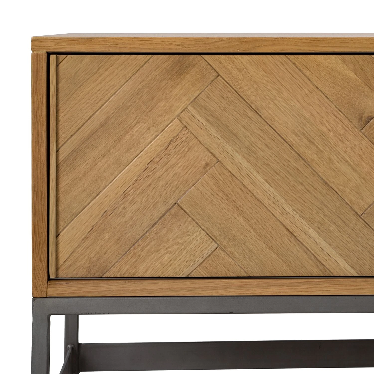 Ars manufacti TV-Lowboard Dharai - Echtholzfurnier / Metall - Eiche / Silber 8 Ars manufacti TV-Lowboard Dharai - Echtholzfurnier / Metall - Eiche / Silber – Bild 8