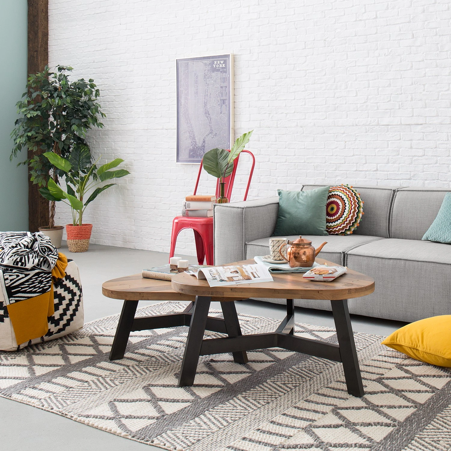 Ars manufacti Couchtisch Tamati II - Altholz Pinie / Metall - Pinie Dunkel / Schwarz 3 Ars manufacti Couchtisch Tamati II - Altholz Pinie / Metall - Pinie Dunkel / Schwarz – Bild 3