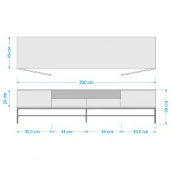 Ars manufacti TV-Lowboard Grasby II - Altholz Pinie / Metall - Pinie Dunkel / Schwarz -Wohnzimmermöbel boutique en ligne 1000117189 211018 083456000510 SKETCH DETAILS P000000001000117189 sketch