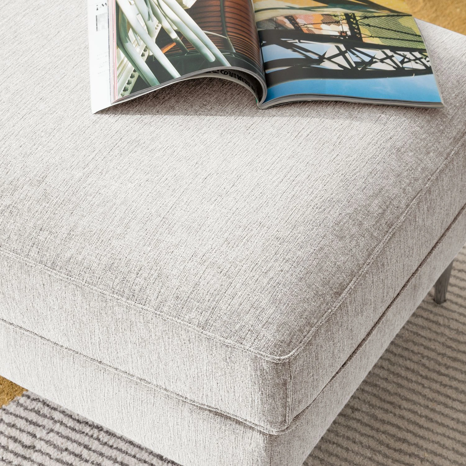 Fredriks Polsterhocker Mirabela - Kies 5 Fredriks Polsterhocker Mirabela - Kies – Bild 5