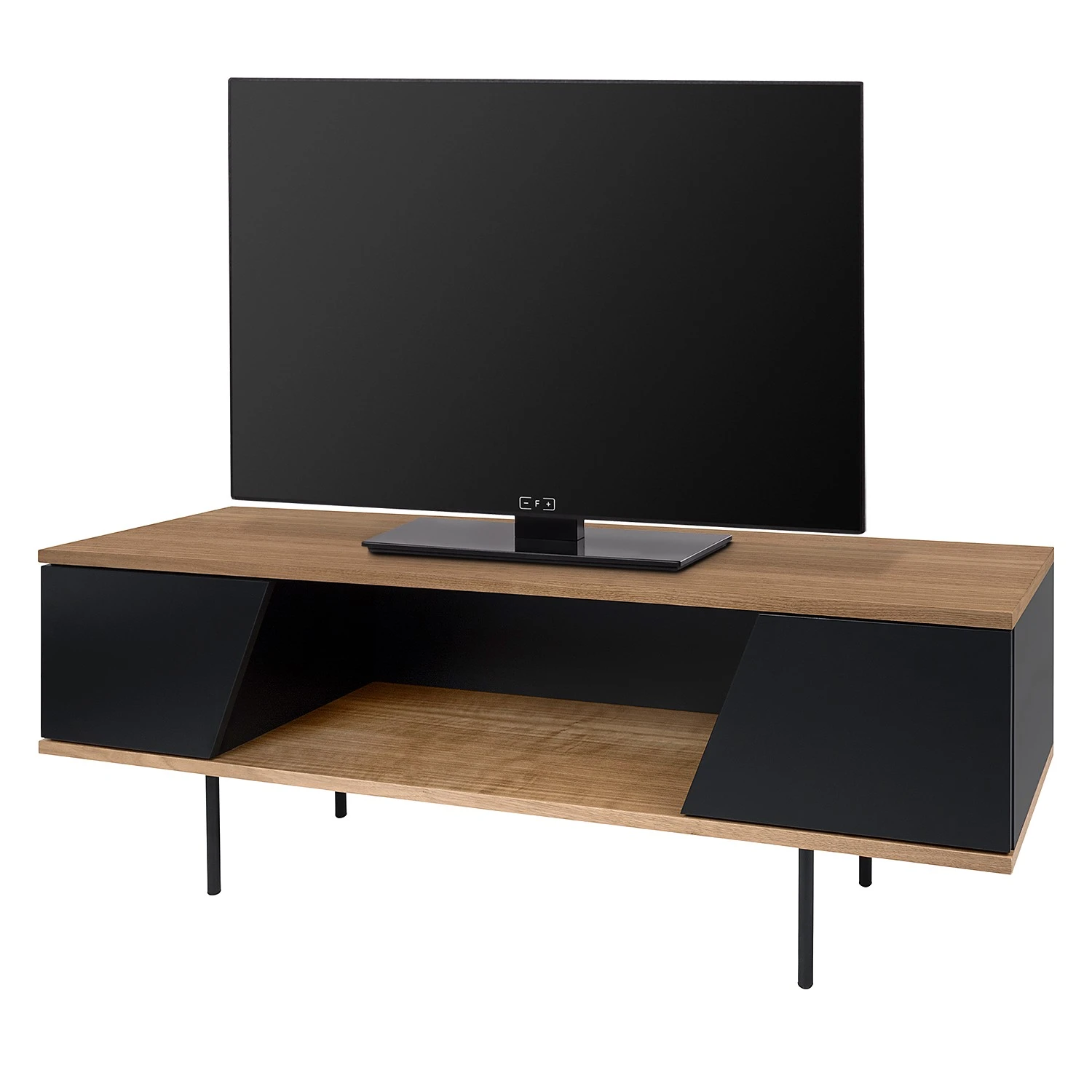 Temahome TV-Lowboard Dixie - Walnuss / Schwarz 1 Temahome TV-Lowboard Dixie - Walnuss / Schwarz