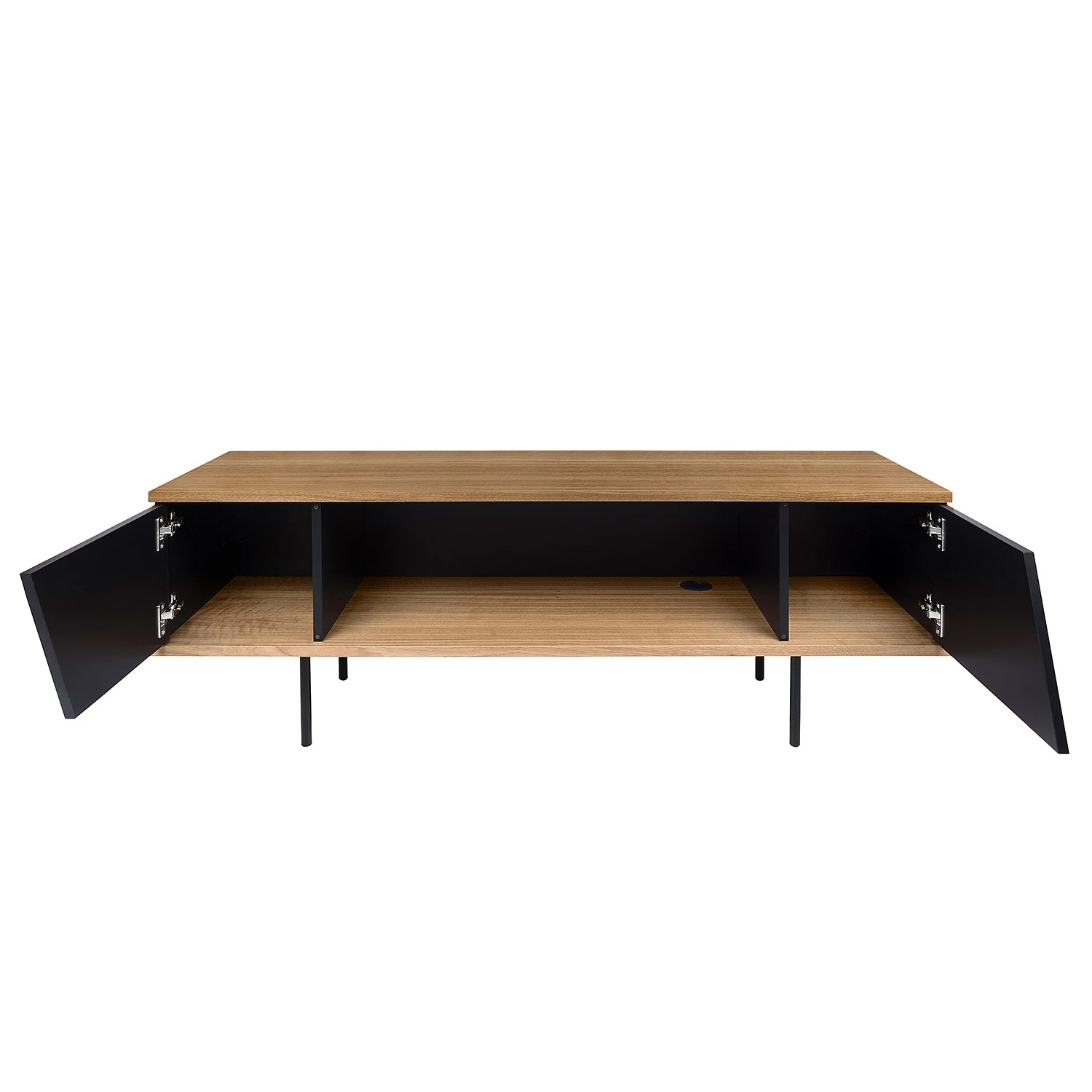 Temahome TV-Lowboard Dixie - Walnuss / Schwarz 8 Temahome TV-Lowboard Dixie - Walnuss / Schwarz – Bild 8