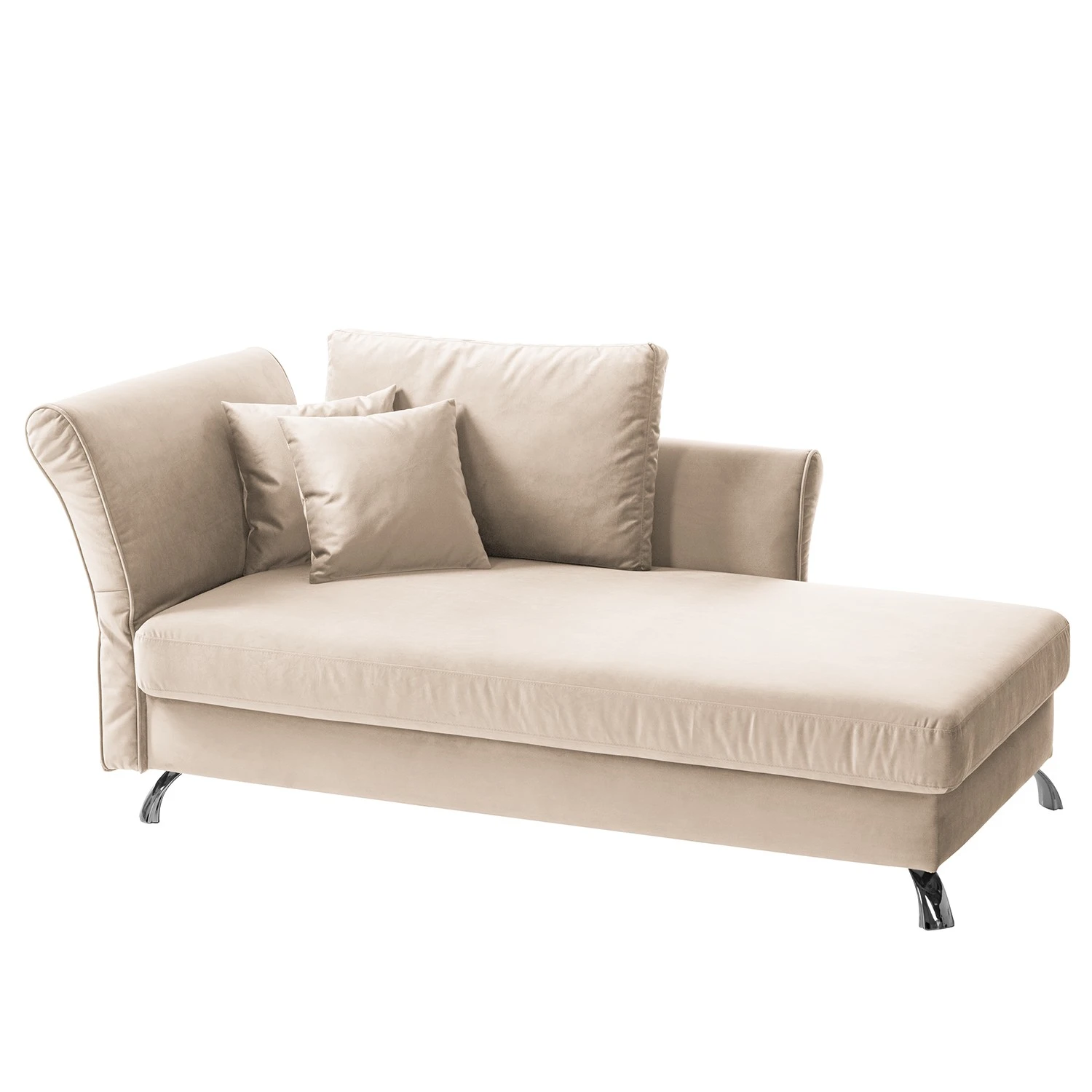 Jack & Alice Recamiere Habay - Microfaser - Hellbeige - Armlehne davorstehend links 1 Jack & Alice Recamiere Habay - Microfaser - Hellbeige - Armlehne davorstehend links