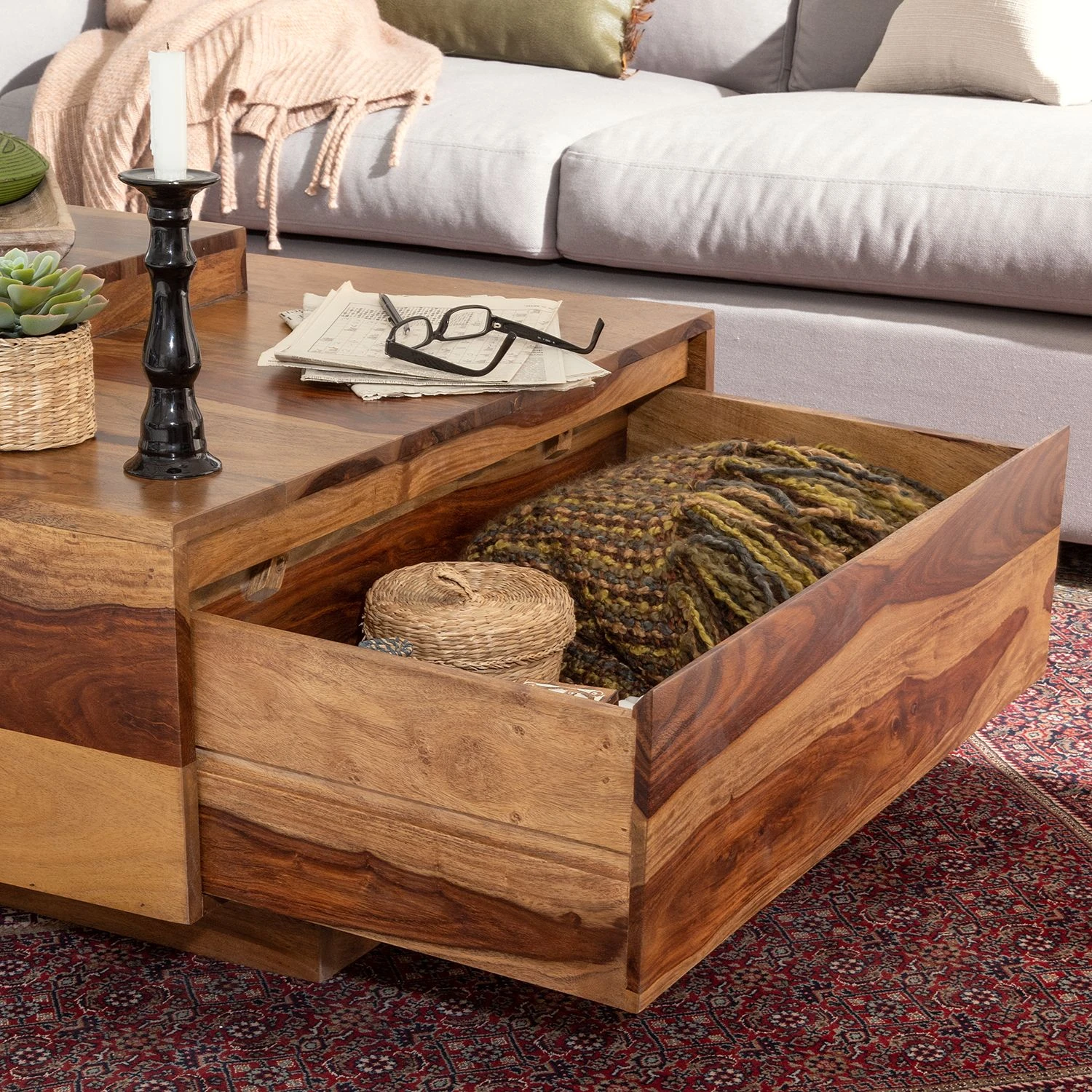 Ars Natura Couchtisch Amory - Sheesham massiv 17 Ars Natura Couchtisch Amory - Sheesham massiv – Bild 17