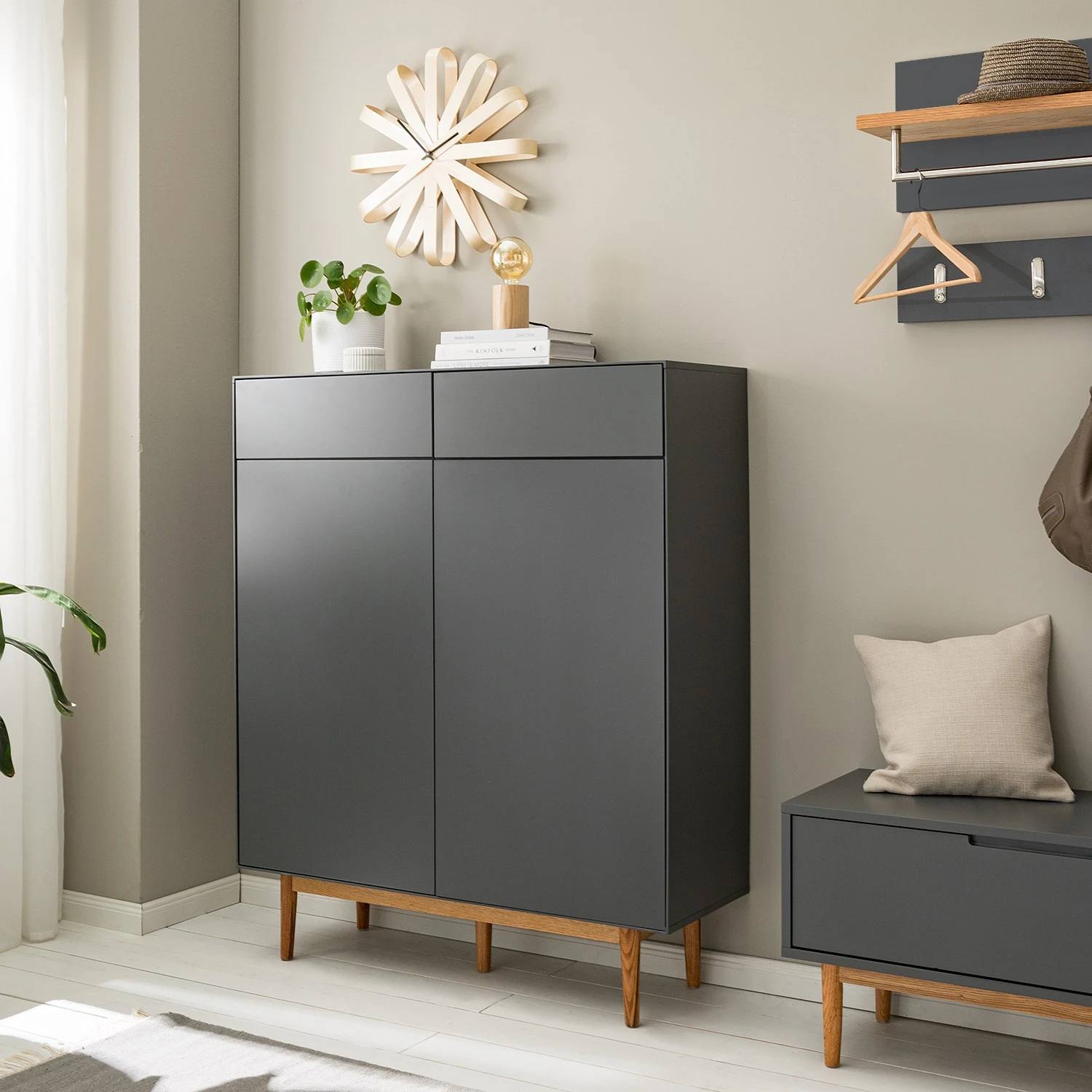 Mørteens Schuhkommode Lindholm II - Grau 3 Mørteens Schuhkommode Lindholm II - Grau – Bild 3