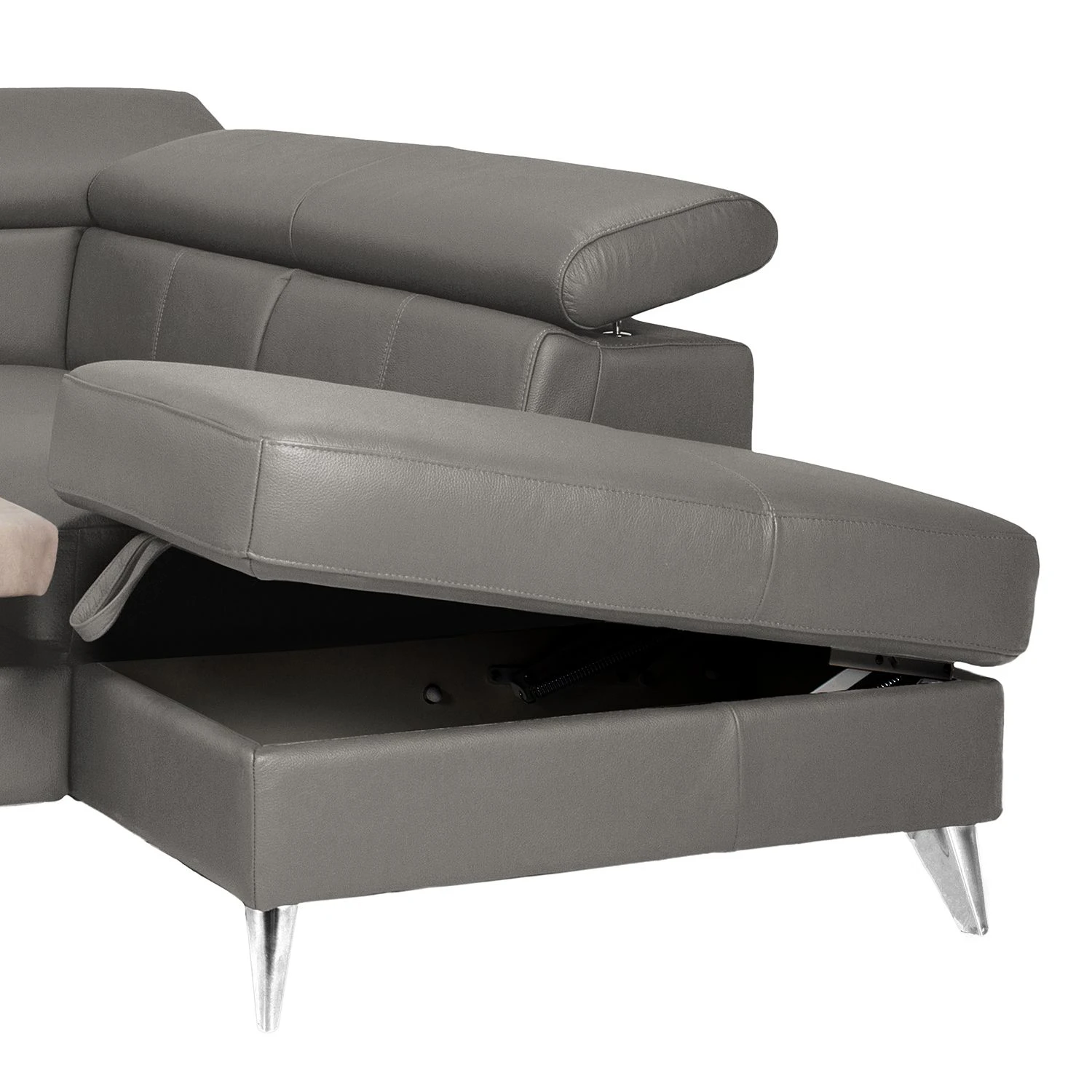 Loftscape Ecksofa Hodge Echtleder - Fango - Ottomane davorstehend rechts - Schlaffunktion - Bettkasten 5 Loftscape Ecksofa Hodge Echtleder - Fango - Ottomane davorstehend rechts - Schlaffunktion - Bettkasten – Bild 5