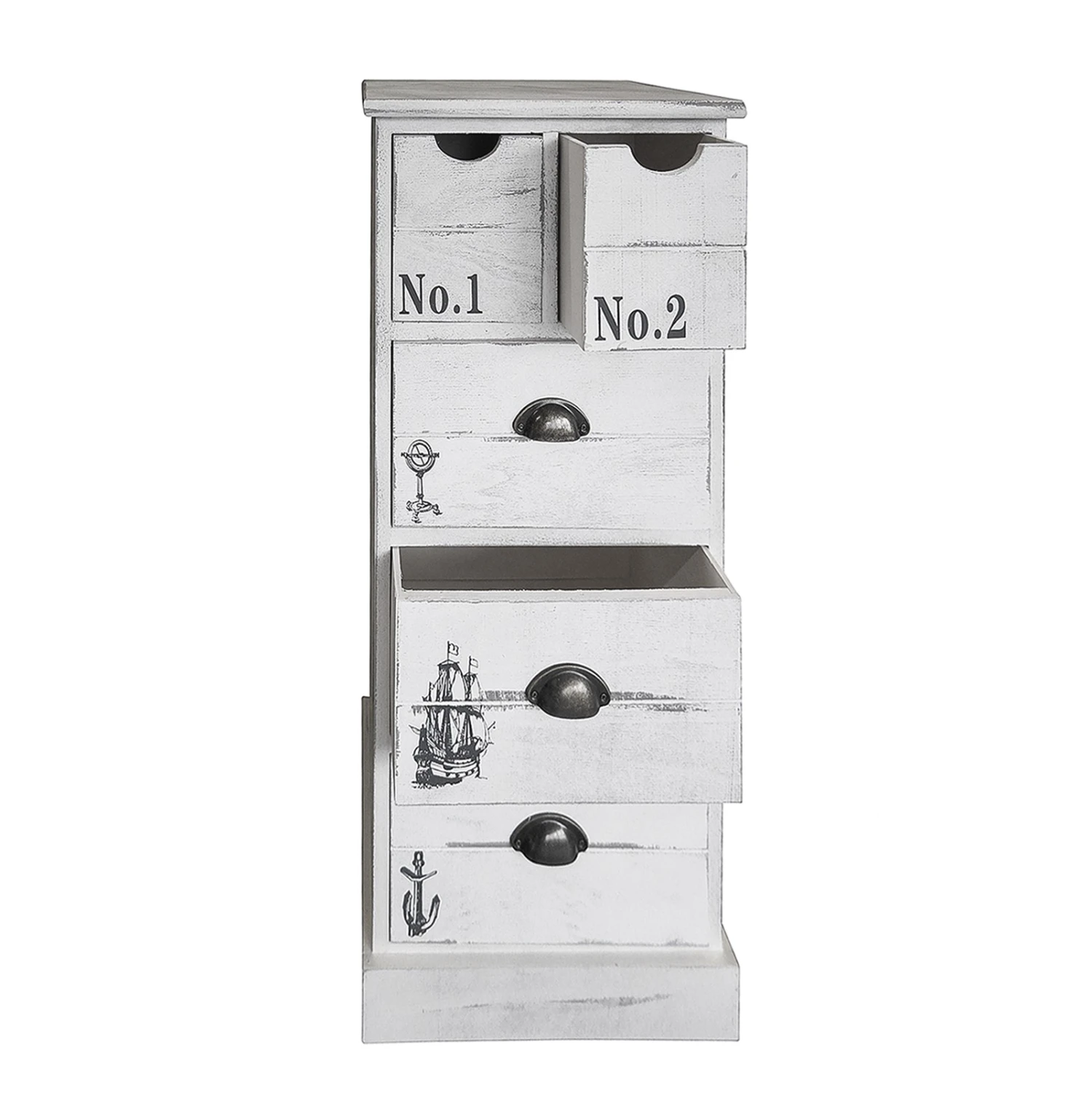 Maison Belfort Kommode Nadi I - Paulownia teilmassiv - Antik Weiß - 86 cm 10 Maison Belfort Kommode Nadi I - Paulownia teilmassiv - Antik Weiß - 86 cm – Bild 10