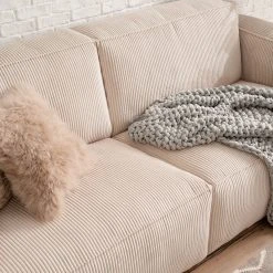 Ars Natura 3-Sitzer Sofa LORALAI - Cordstoff Lola: Creme -Wohnzimmermöbel boutique en ligne 1000123336 180911 09581217 MOOD GALLERYIMAGES P000000001000123336 mood