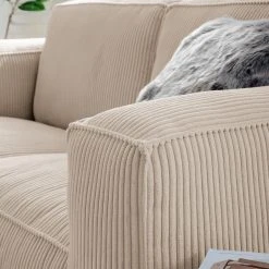 Ars Natura 3-Sitzer Sofa LORALAI - Cordstoff Lola: Creme -Wohnzimmermöbel boutique en ligne 1000123336 180928 15255707 GALLERYIMAGES P000000001000123336