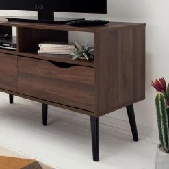 Mørteens TV-Lowboard Gjora II - Gummibaum teilmassiv - Walnuss -Wohnzimmermöbel boutique en ligne 1000123453 190325 11253000005 GALLERYIMAGES P000000001000123453