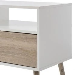 Mørteens TV-Lowboard Sunndal - Gummibaum teilmassiv - Weiß / Eiche Hell -Wohnzimmermöbel boutique en ligne 1000123474 190205 08104900006 GALLERYIMAGES P000000001000123474