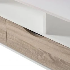 Mørteens TV-Lowboard Sunndal - Gummibaum teilmassiv - Weiß / Eiche Hell -Wohnzimmermöbel boutique en ligne 1000123474 190205 08104900007 GALLERYIMAGES P000000001000123474