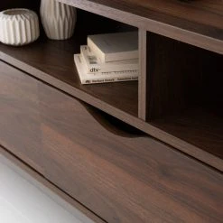 Mørteens TV-Lowboard Gjora III - Gummibaum teilmassiv - Walnuss -Wohnzimmermöbel boutique en ligne 1000123475 190321 17262600028 GALLERYIMAGES P000000001000123475