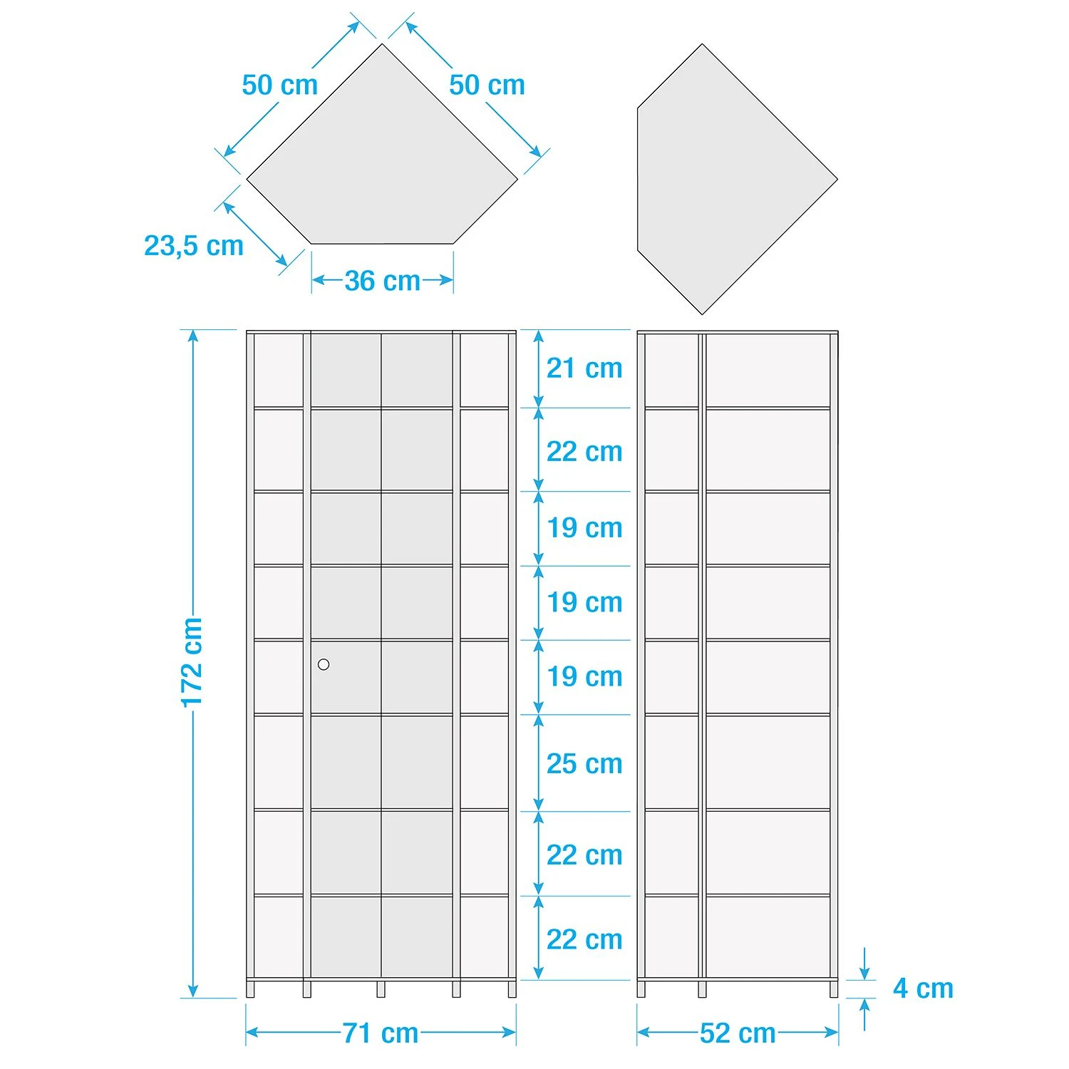 Fredriks Eckvitrine Amalia II - Esche Schwarz Dekor 6 Fredriks Eckvitrine Amalia II - Esche Schwarz Dekor – Bild 6