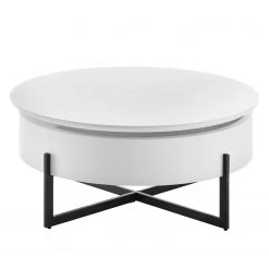 Fredriks Couchtisch Meldal - Metall - Matt Weiß / Schwarz -Wohnzimmermöbel boutique en ligne 1000123769 190201 08052100002 GALLERYIMAGES P000000001000123769