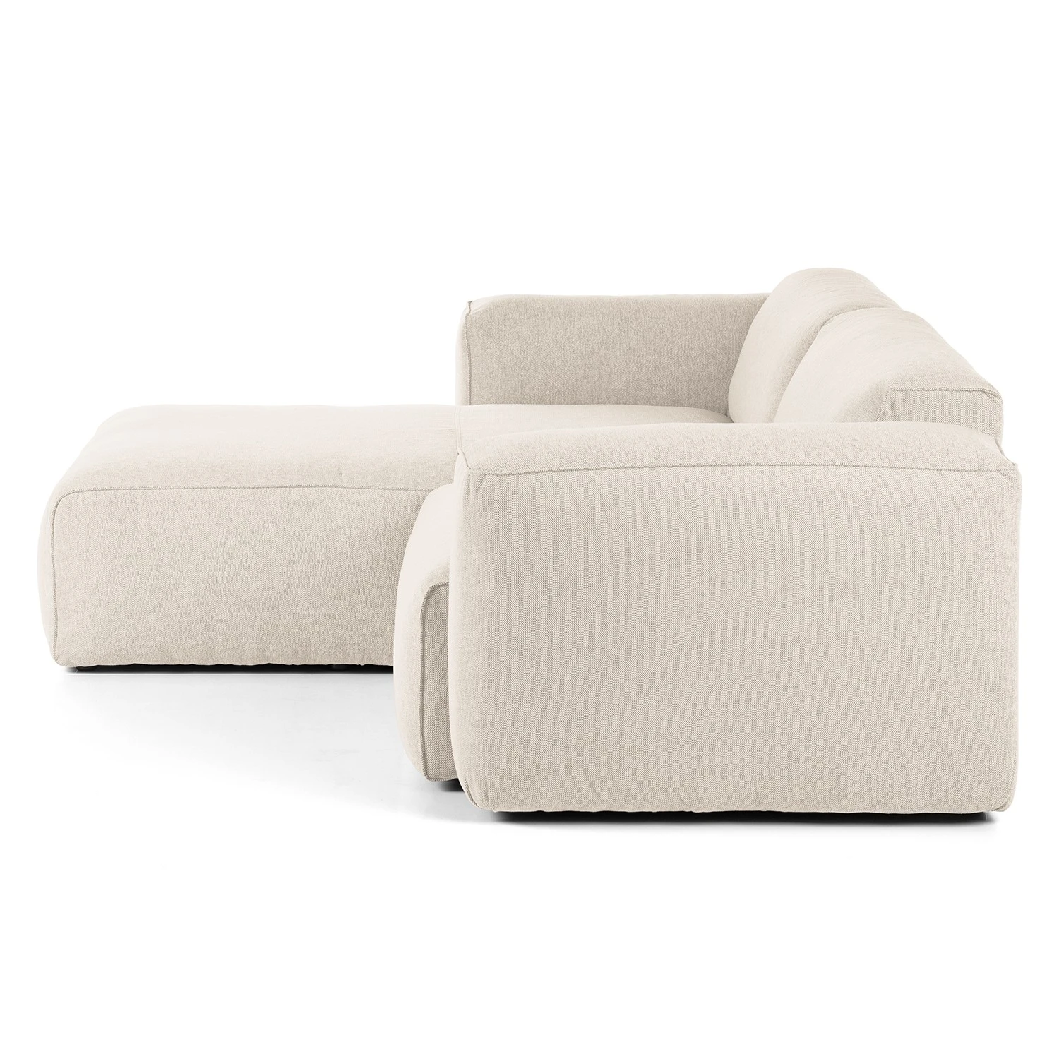 Studio Copenhagen Ecksofa HUDSON 1,5-Sitzer mit Longchair - Webstoff Saia: Beige - Longchair davorstehend links 4 Studio Copenhagen Ecksofa HUDSON 1,5-Sitzer mit Longchair - Webstoff Saia: Beige - Longchair davorstehend links – Bild 4
