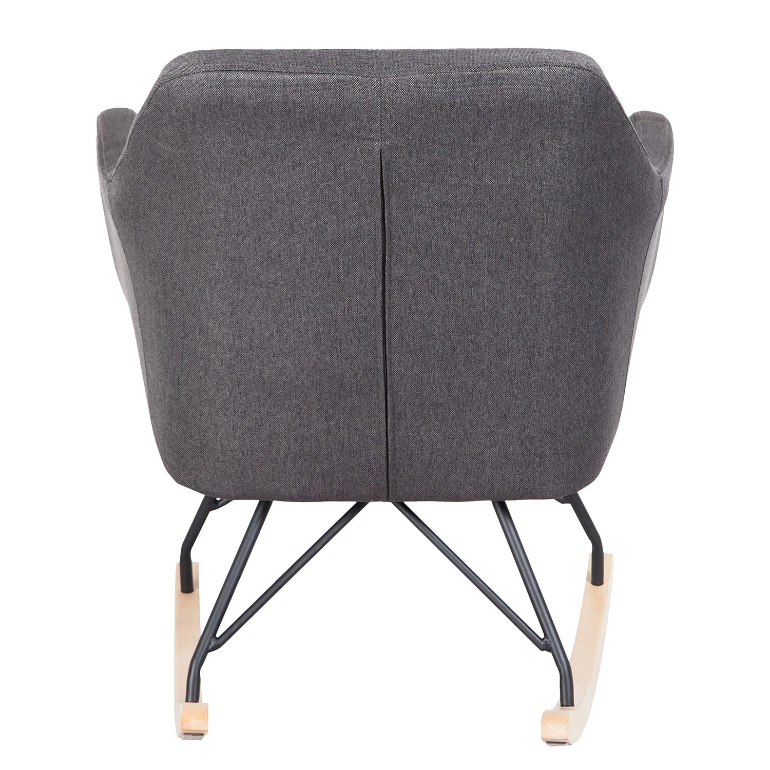 Mørteens Schaukelstuhl Leedy - Webstoff / Buche massiv - Dunkelgrau / Buche 5 Mørteens Schaukelstuhl Leedy - Webstoff / Buche massiv - Dunkelgrau / Buche – Bild 5