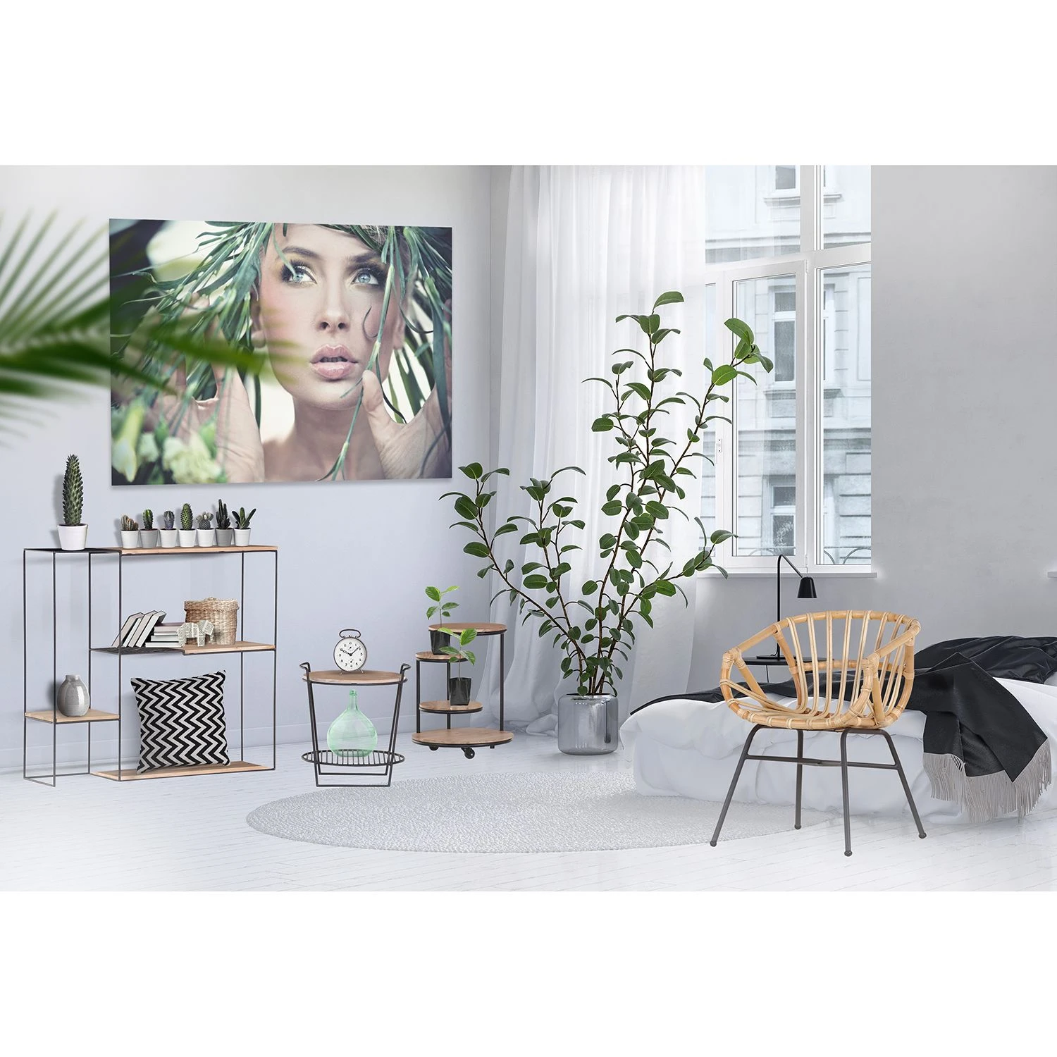 Red Living Regal Soltas - Akazie massiv / Metall - Akazie / Schwarz 2 Red Living Regal Soltas - Akazie massiv / Metall - Akazie / Schwarz – Bild 2