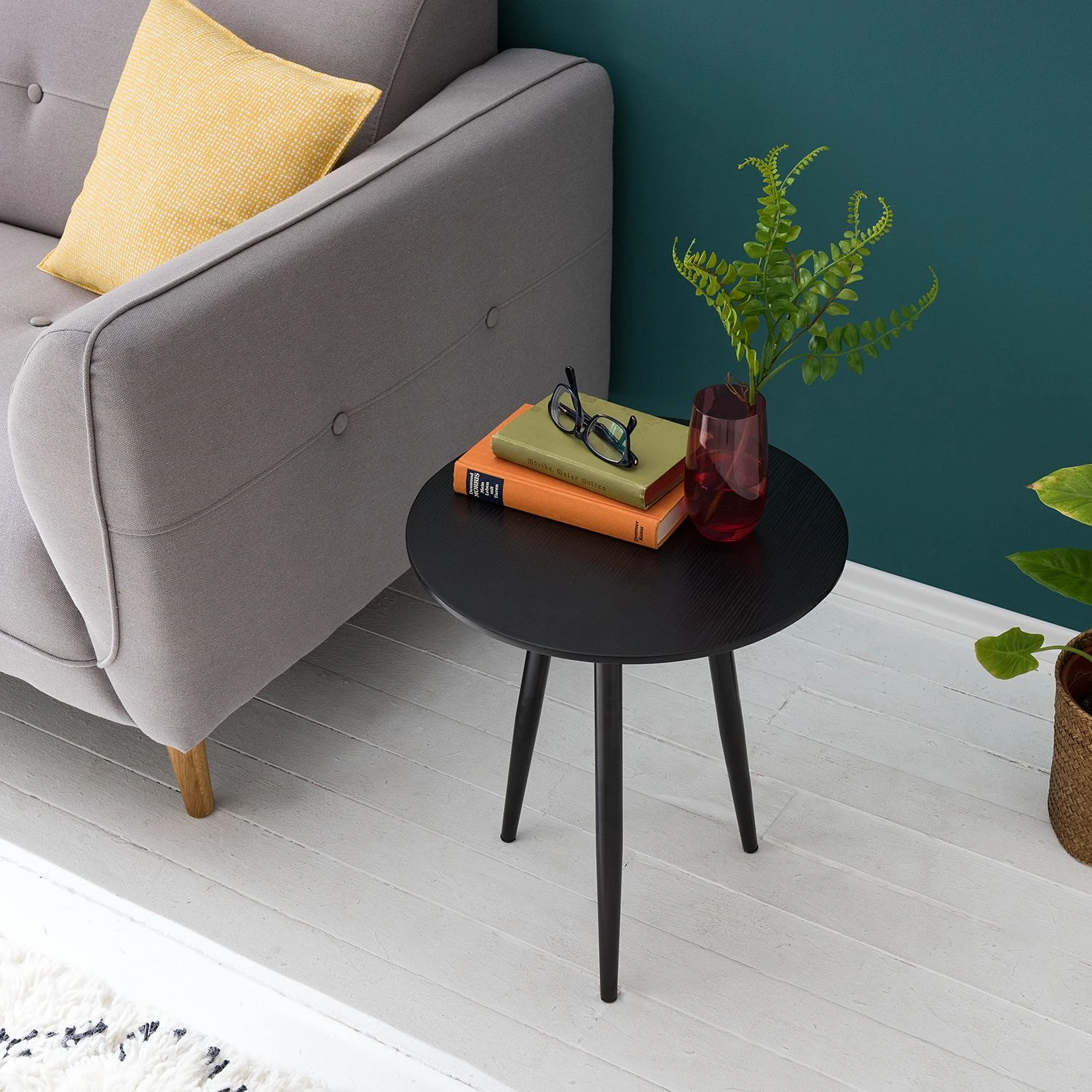 Mørteens Beistelltisch Kitt S - Eiche Dekor Schwarz / Schwarz 9 Mørteens Beistelltisch Kitt S - Eiche Dekor Schwarz / Schwarz – Bild 9