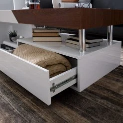 Fredriks Couchtisch Smithers - Walnuss Dekor / Hochglanz Weiß -Wohnzimmermöbel boutique en ligne 1000125747 181116 08371406 GALLERYIMAGES P000000001000125747