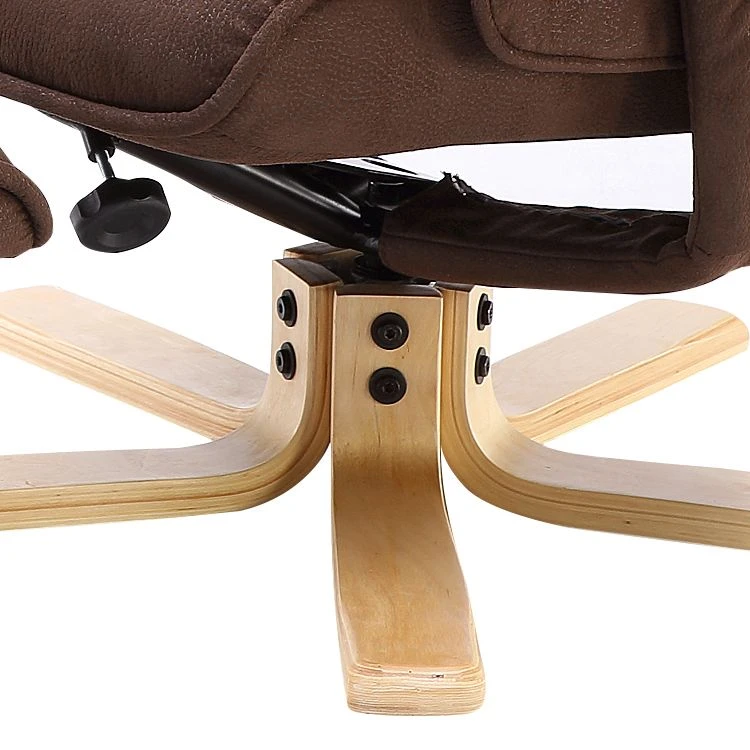 Modoform Relaxsessel Sund (mit Hocker) - Mikrofaser / Gummibaum massiv - Braun / Gummibaum 6 Modoform Relaxsessel Sund (mit Hocker) - Mikrofaser / Gummibaum massiv - Braun / Gummibaum – Bild 6