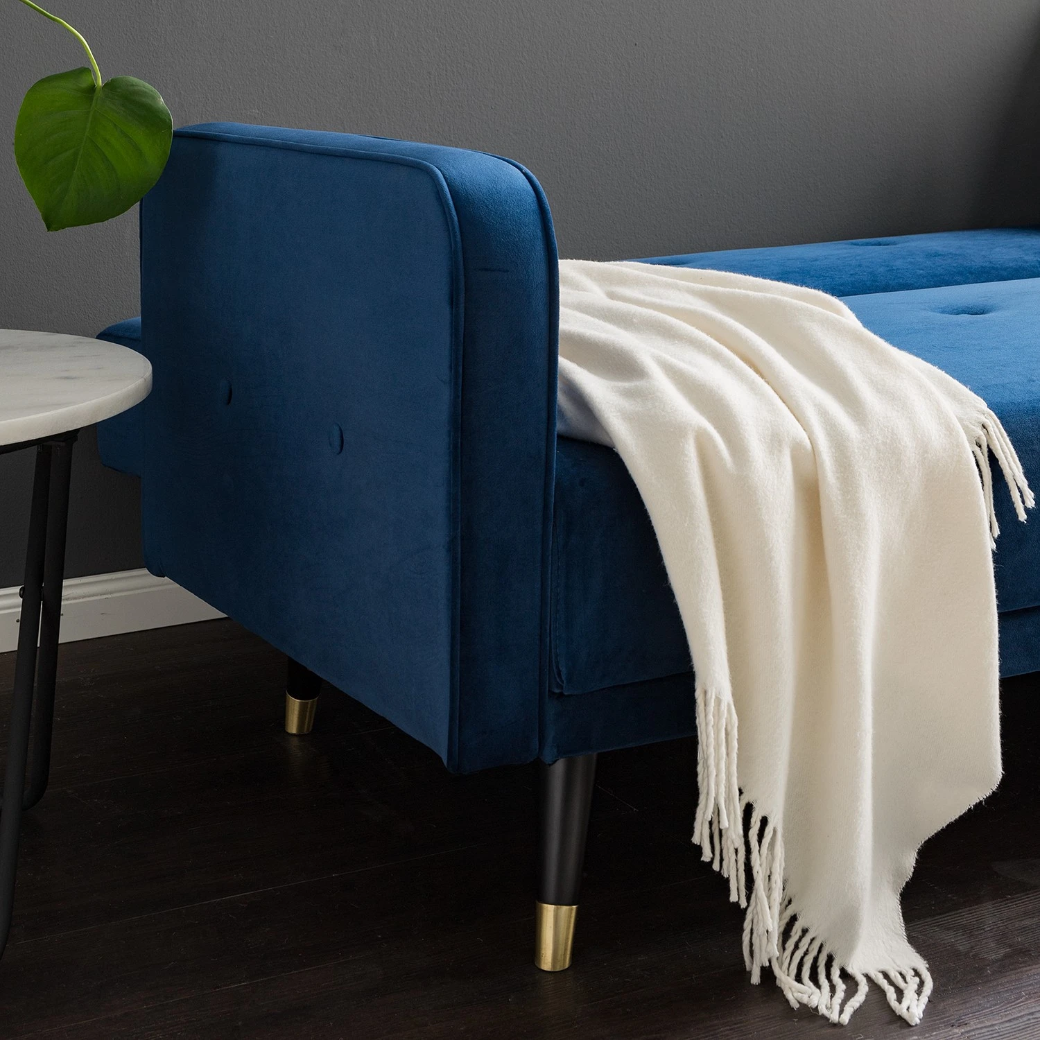 Jack & Alice Schlafsofa Daru I - Samt - Dunkelblau 13 Jack & Alice Schlafsofa Daru I - Samt - Dunkelblau – Bild 13