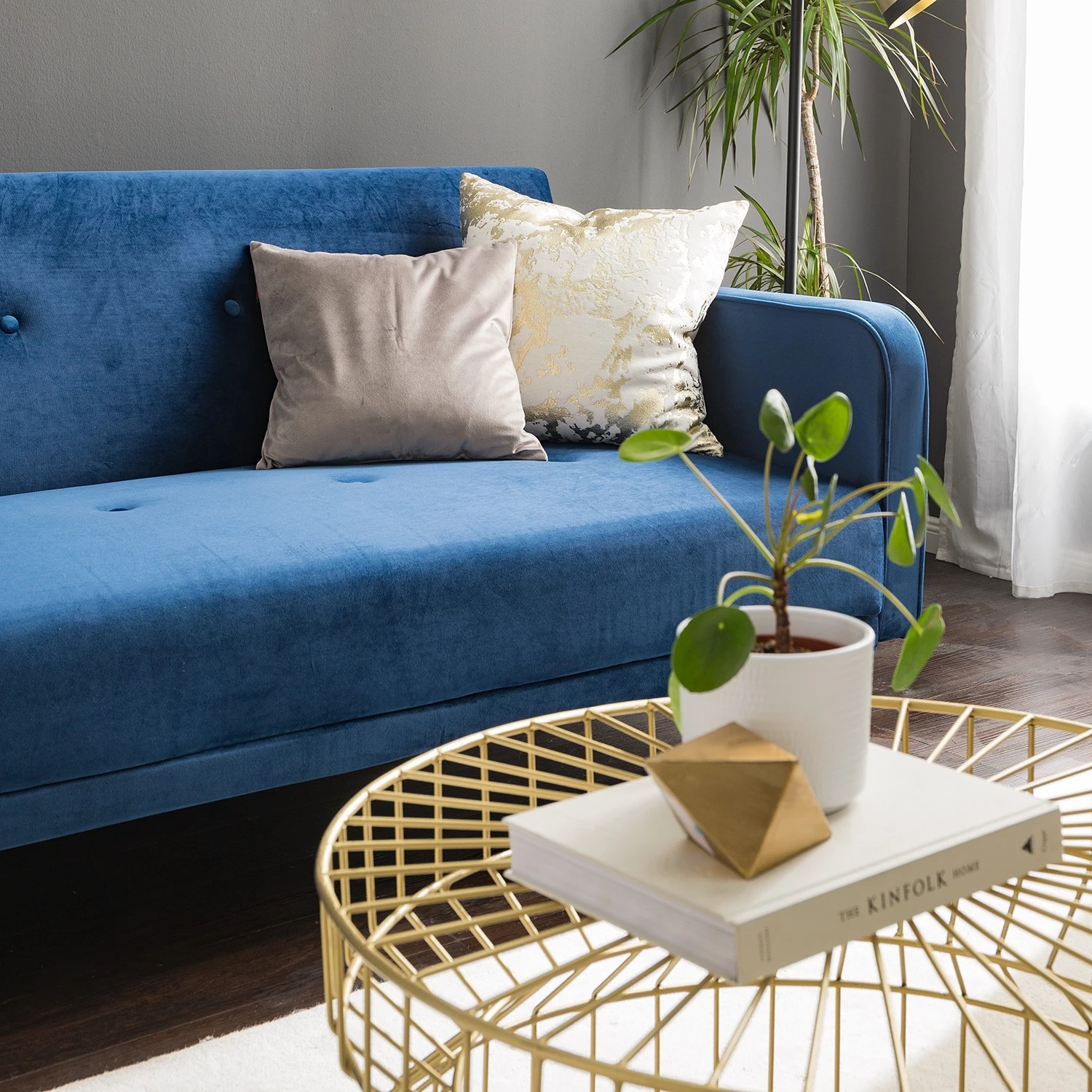 Jack & Alice Schlafsofa Daru I - Samt - Dunkelblau 19 Jack & Alice Schlafsofa Daru I - Samt - Dunkelblau – Bild 19