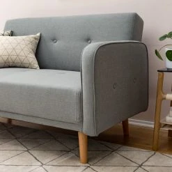 Mørteens Sofa Daru II (2-Sitzer) - Flachgewebe - Lichtgrau -Wohnzimmermöbel boutique en ligne 1000126915 200512 11083300002 DETAILS P000000001000126915