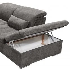 Fredriks Wohnlandschaft San Benito - Microfaser Ranu: Steingrau - Longchair davorstehend links / Ottomane rechts -Wohnzimmermöbel boutique en ligne 1000127680 180820 132107802 GALLERYIMAGES P000000001000127680