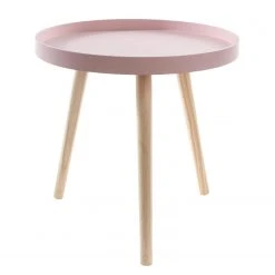 Norrwood Beistelltisch Cuto - Kiefer teilmassiv - Rosa / Kiefer