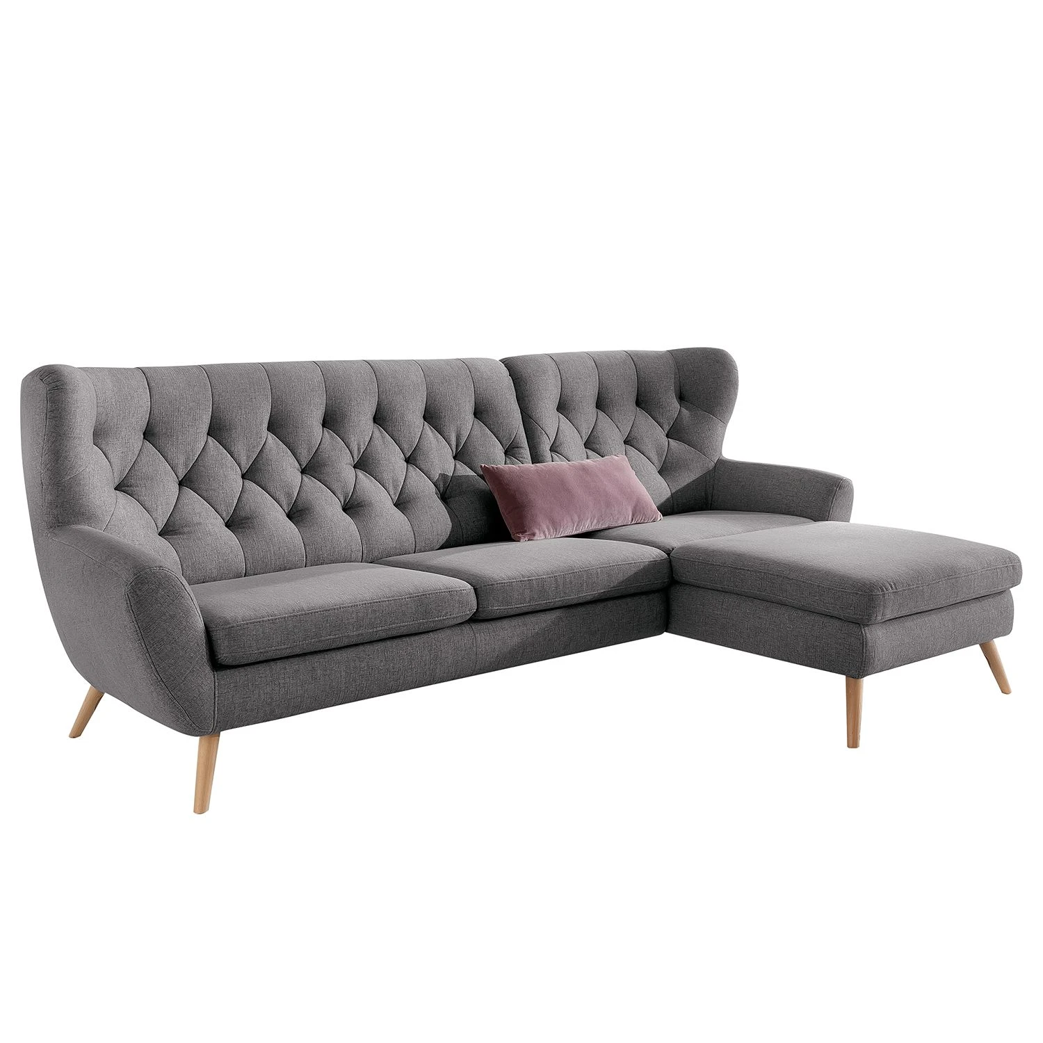 Norrwood Ecksofa Celaya - Grau - Longchair davorstehend rechts 1 Norrwood Ecksofa Celaya - Grau - Longchair davorstehend rechts
