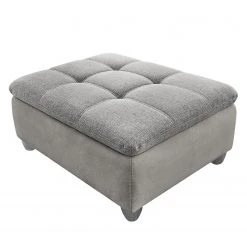 Fredriks Polsterhocker Gallina - Microfaser - Lichtgrau