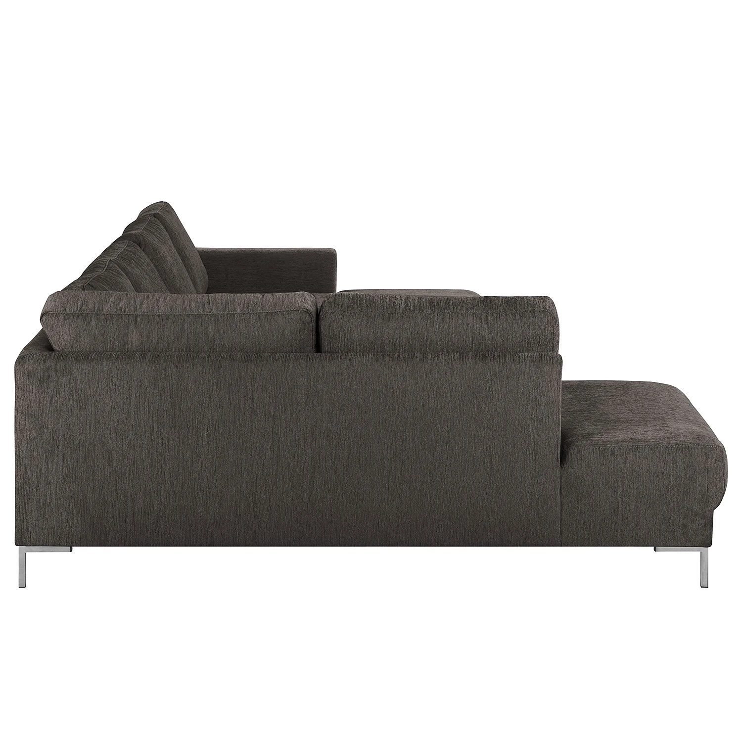 Wohnlandschaft Fiesta I - Strukturstoff - Dunkelgrau - Longchair davorstehend rechts / Ottomane links 5 Wohnlandschaft Fiesta I - Strukturstoff - Dunkelgrau - Longchair davorstehend rechts / Ottomane links – Bild 5