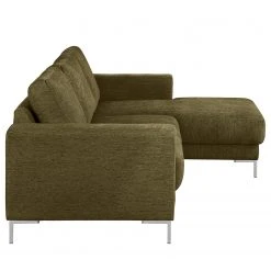 Fredriks Ecksofa Fiesta I - Strukturstoff - Olivgrün - Longchair davorstehend rechts - Ohne Schlaffunktion -Wohnzimmermöbel boutique en ligne 1000128873 211015 15510100369 DETAILS P000000001000128873