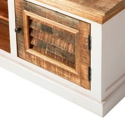 Maison Belfort TV-Lowboard Newhaven - Mango teilmassiv - Mango / Weiß -Wohnzimmermöbel boutique en ligne 1000128941 200122 18404100011 DETAILS P000000001000128941