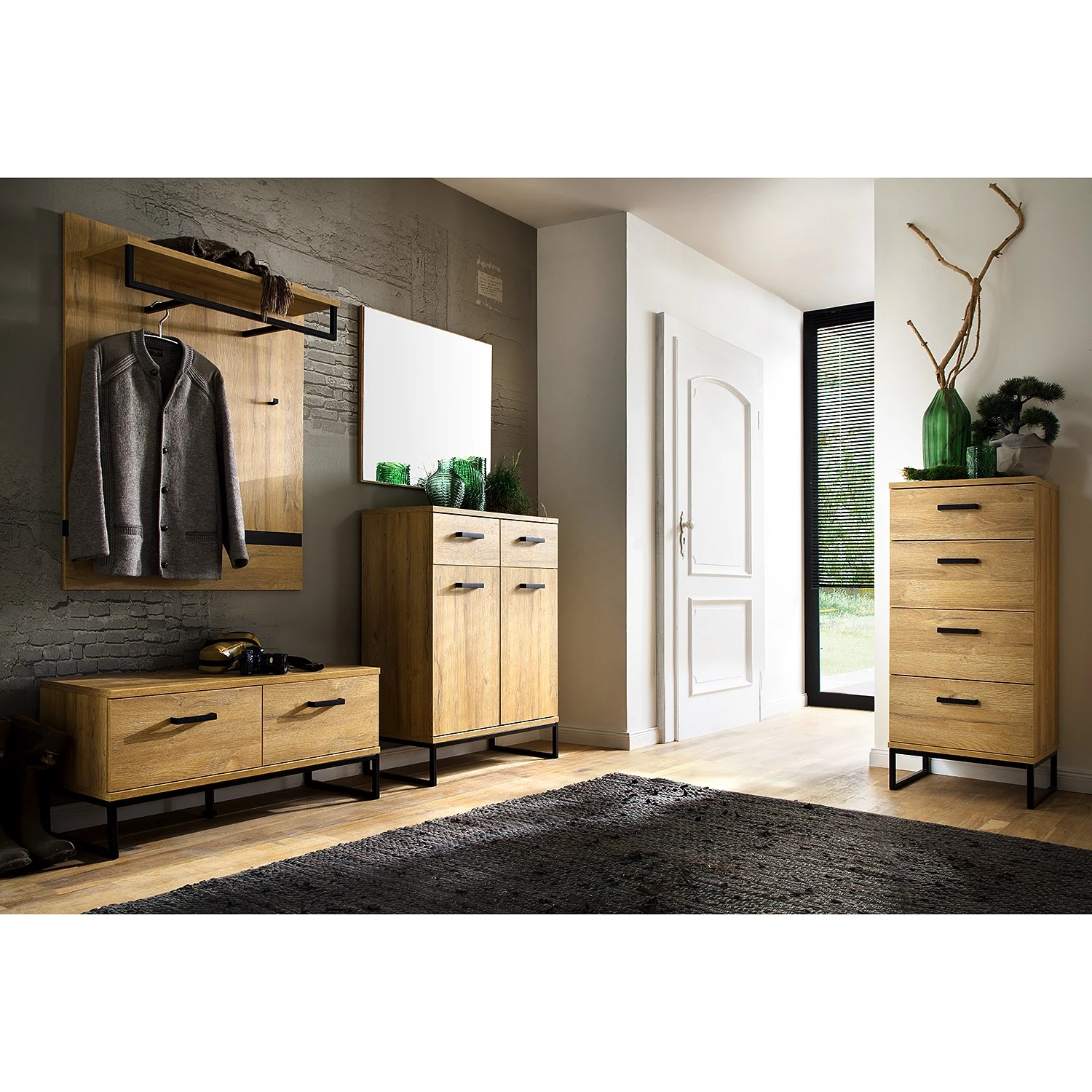 Red Living Kommode Krokby III - Eiche Grandson Dekor / Schwarz 2 Red Living Kommode Krokby III - Eiche Grandson Dekor / Schwarz – Bild 2