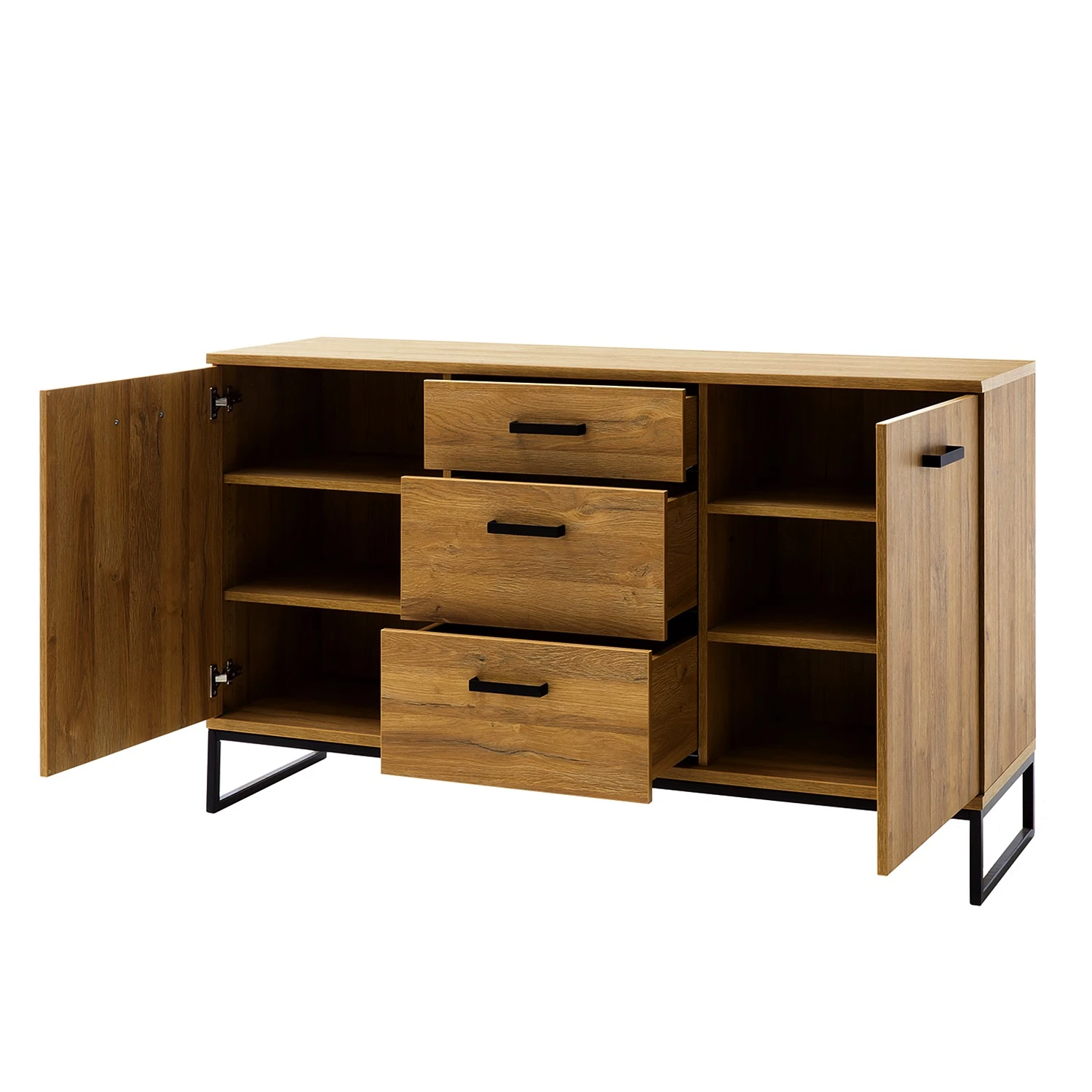 Red Living Kommode Krokby II - Eiche Grandson Dekor / Schwarz 3 Red Living Kommode Krokby II - Eiche Grandson Dekor / Schwarz – Bild 3