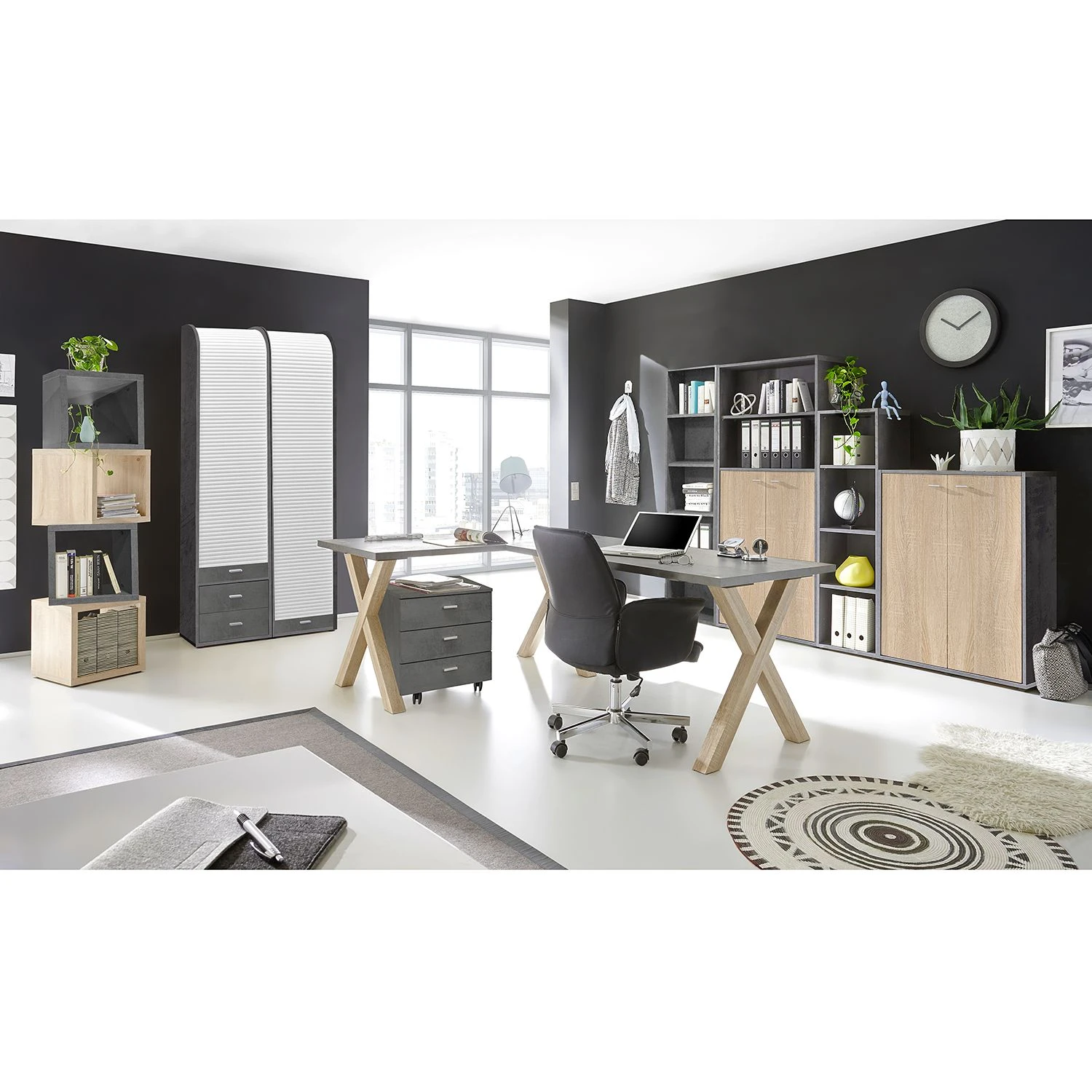 Mooved Aktenregal Leeton l - Anthrazit - Höhe: 180 cm 2 Mooved Aktenregal Leeton l - Anthrazit - Höhe: 180 cm – Bild 2