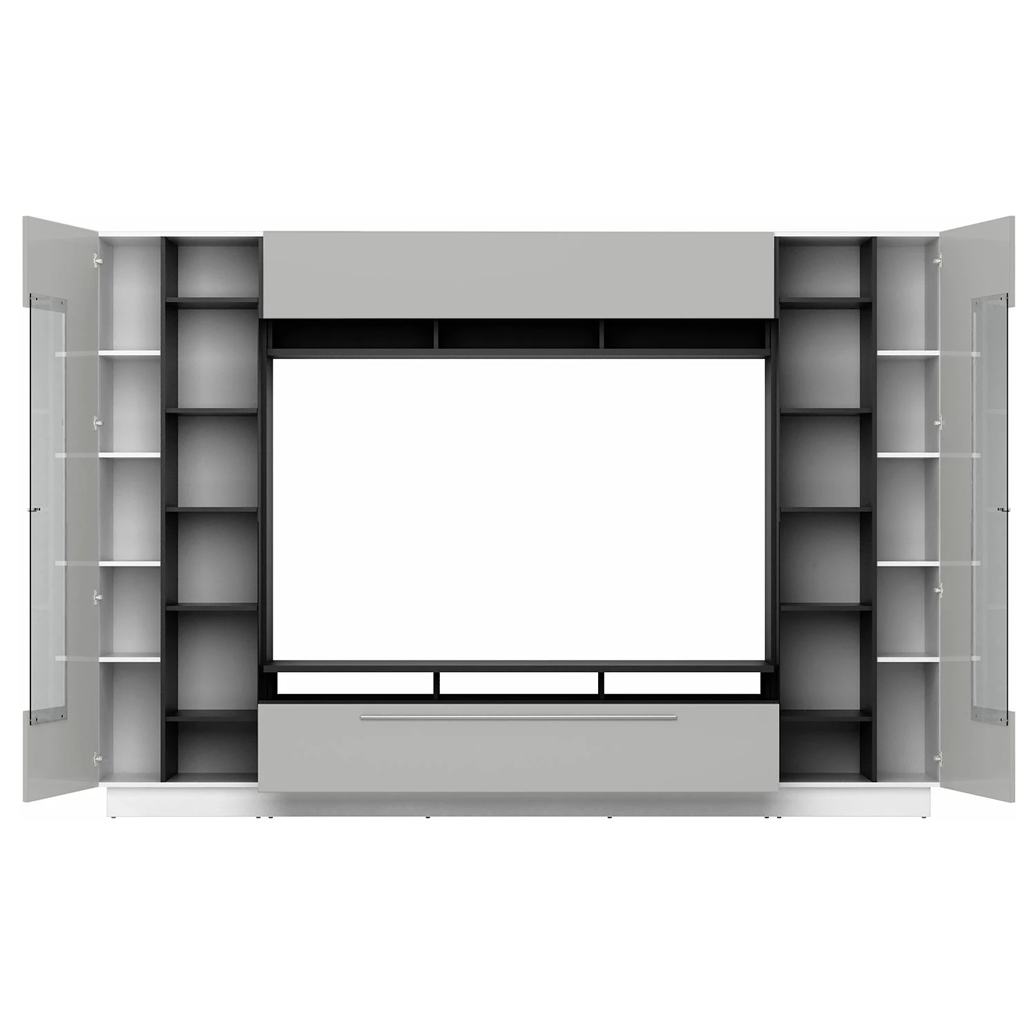 Fredriks TV-Wand Bylas (4-teilig) - Hochglanz Weiß 4 Fredriks TV-Wand Bylas (4-teilig) - Hochglanz Weiß – Bild 4