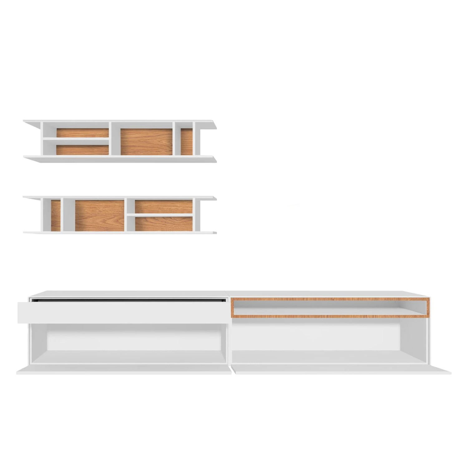 Now! by hülsta Wohnwand hülsta now easy II (4-teilig) - Lack Reinweiß / Natureiche 3 Now! by hülsta Wohnwand hülsta now easy II (4-teilig) - Lack Reinweiß / Natureiche – Bild 3