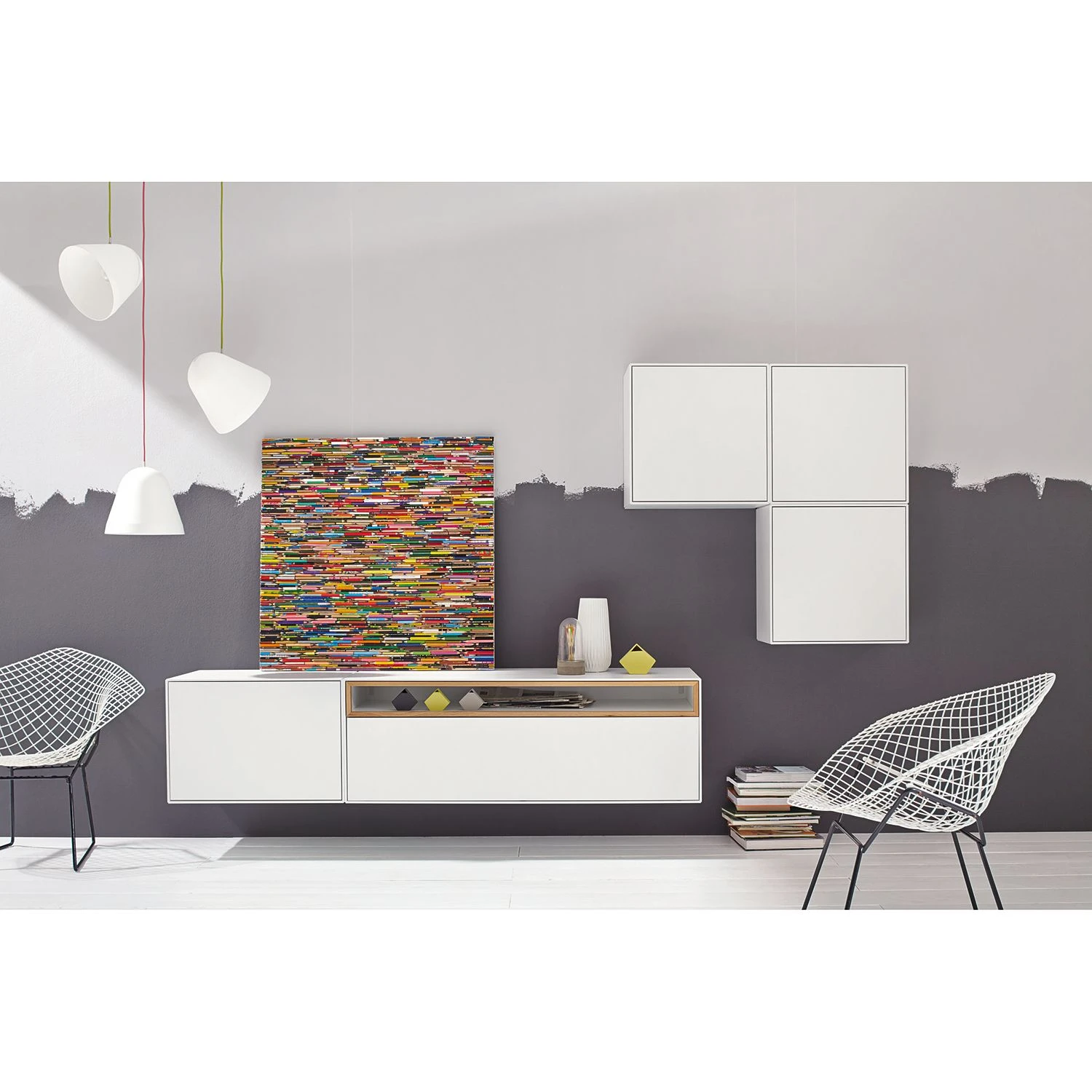 Now! by hülsta Wohnwand hülsta now easy I (5-teilig) - Lack Reinweiß / Natureiche 1 Now! by hülsta Wohnwand hülsta now easy I (5-teilig) - Lack Reinweiß / Natureiche