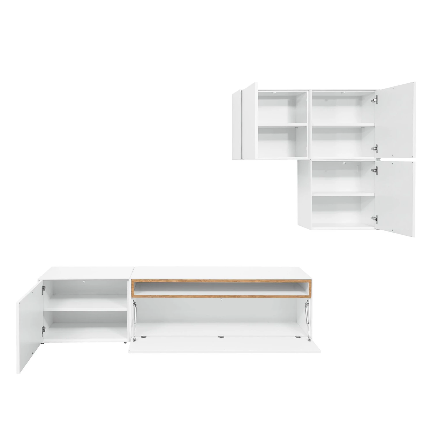 Now! by hülsta Wohnwand hülsta now easy I (5-teilig) - Lack Reinweiß / Natureiche 4 Now! by hülsta Wohnwand hülsta now easy I (5-teilig) - Lack Reinweiß / Natureiche – Bild 4