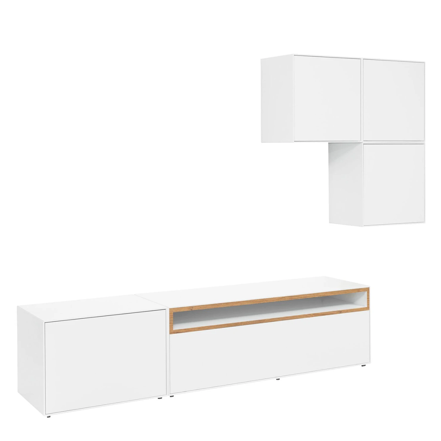 Now! by hülsta Wohnwand hülsta now easy I (5-teilig) - Lack Reinweiß / Natureiche 6 Now! by hülsta Wohnwand hülsta now easy I (5-teilig) - Lack Reinweiß / Natureiche – Bild 6